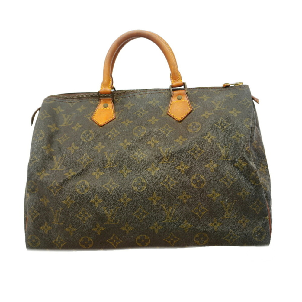 Louis Vuitton Monogram Speedy 35 Handbag M41107 Brown Women's